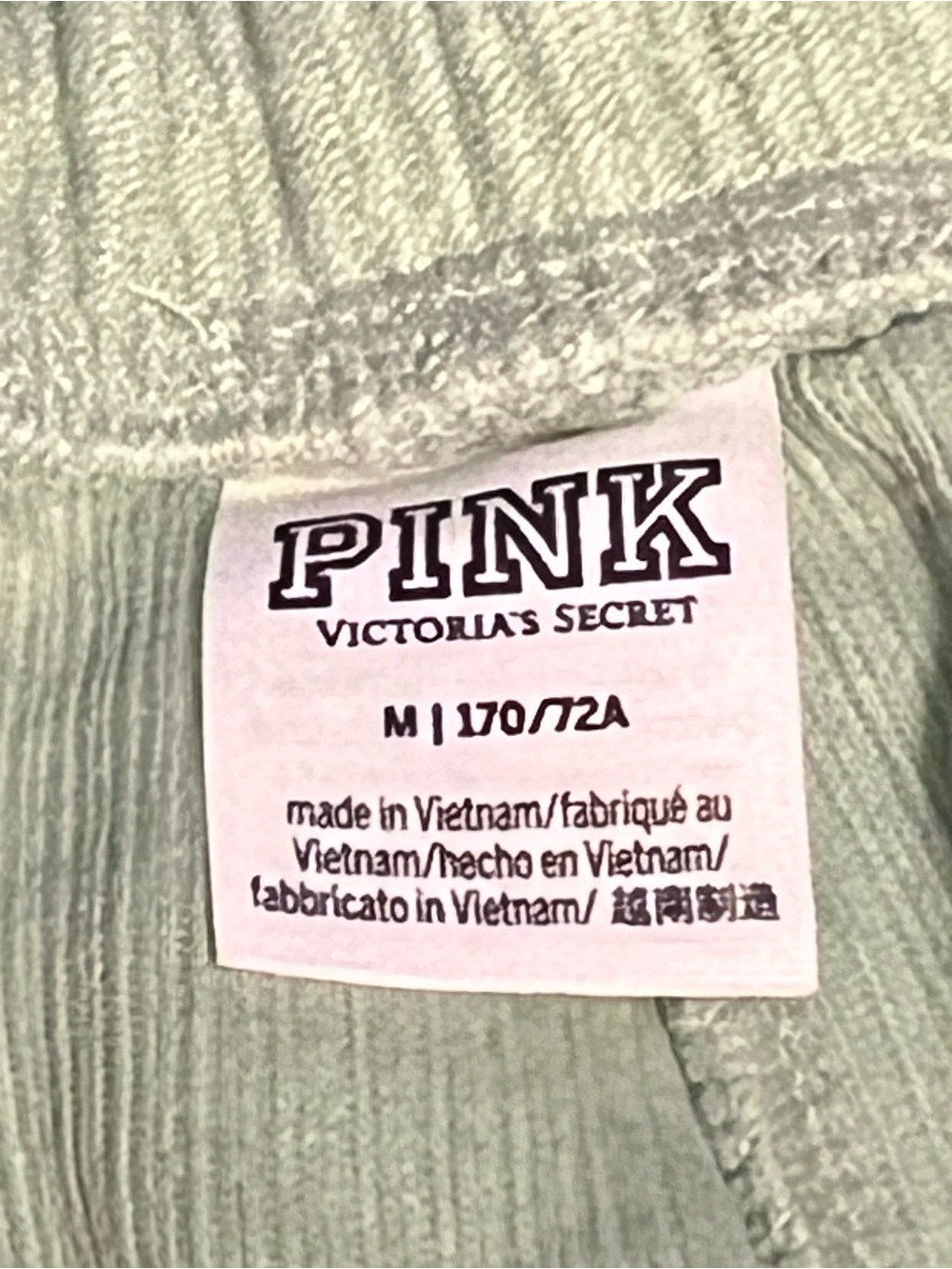 💗PINK VS Boyfriend Ribbed Terry Fleece Lounge Short-Lime & Teal Tee (M) - Picture 10 of 11